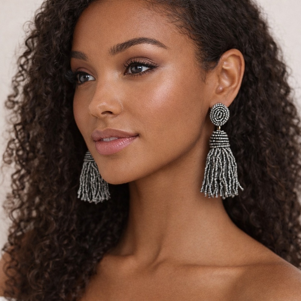 NWT Sugarfix by Baublebar Silver Beaded Drop Earrings 27